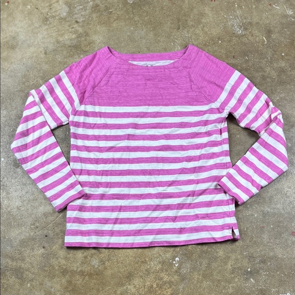 LOFT Long Sleeve Pink and White Striped Tee
Size: Small - Picture 1 of 4